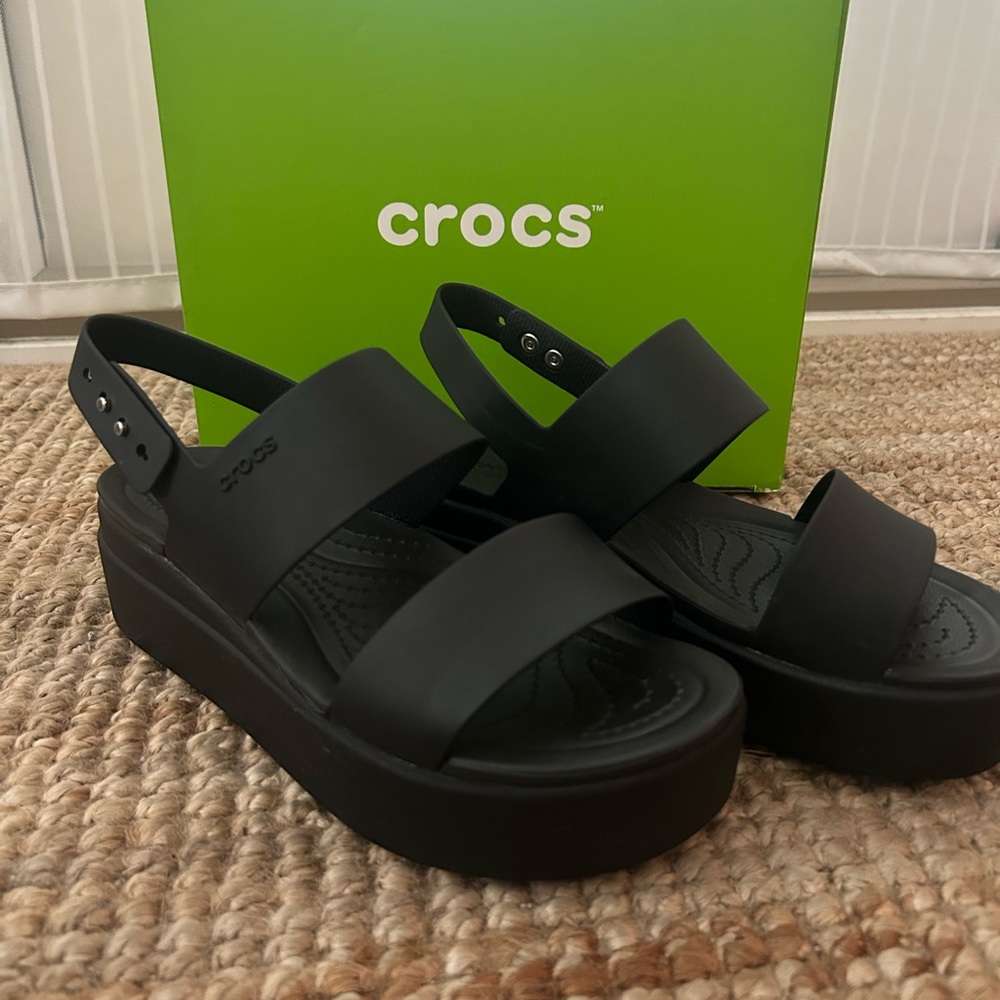 SOLD CROCS Women's Brooklyn Low Wedge Sandals